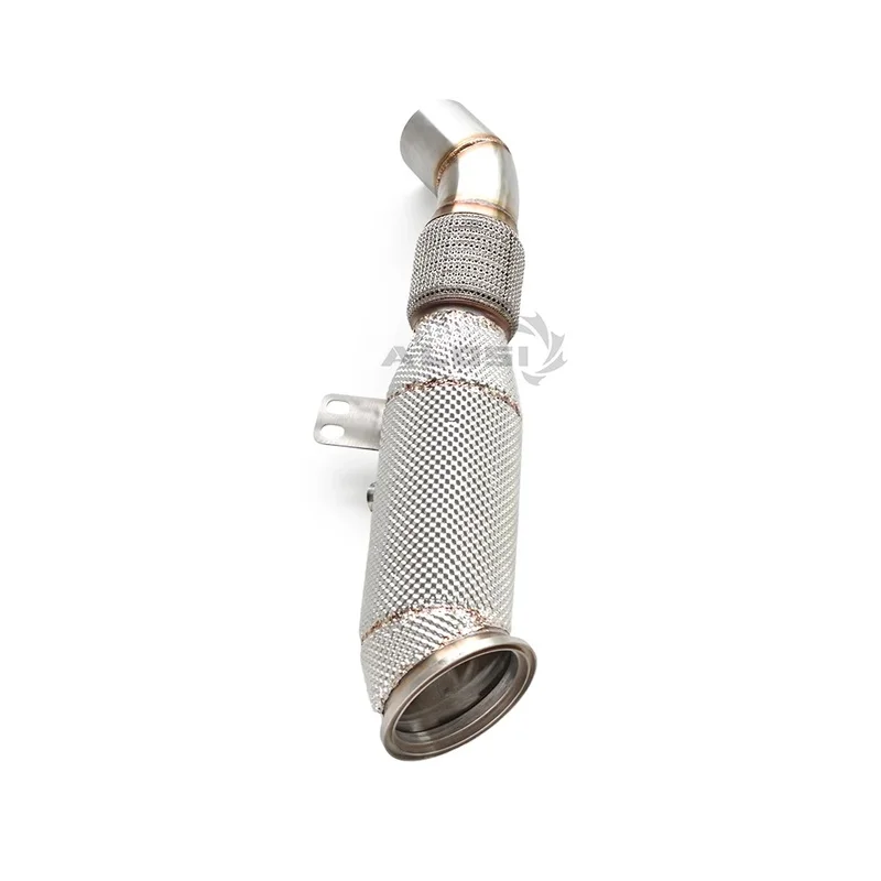 ALOSI Factory Stainless Steel Exhaust Downpipe M240i G42 3.0T 2019-2023 with Heat Shield Catalytic 2.0MM Thickness