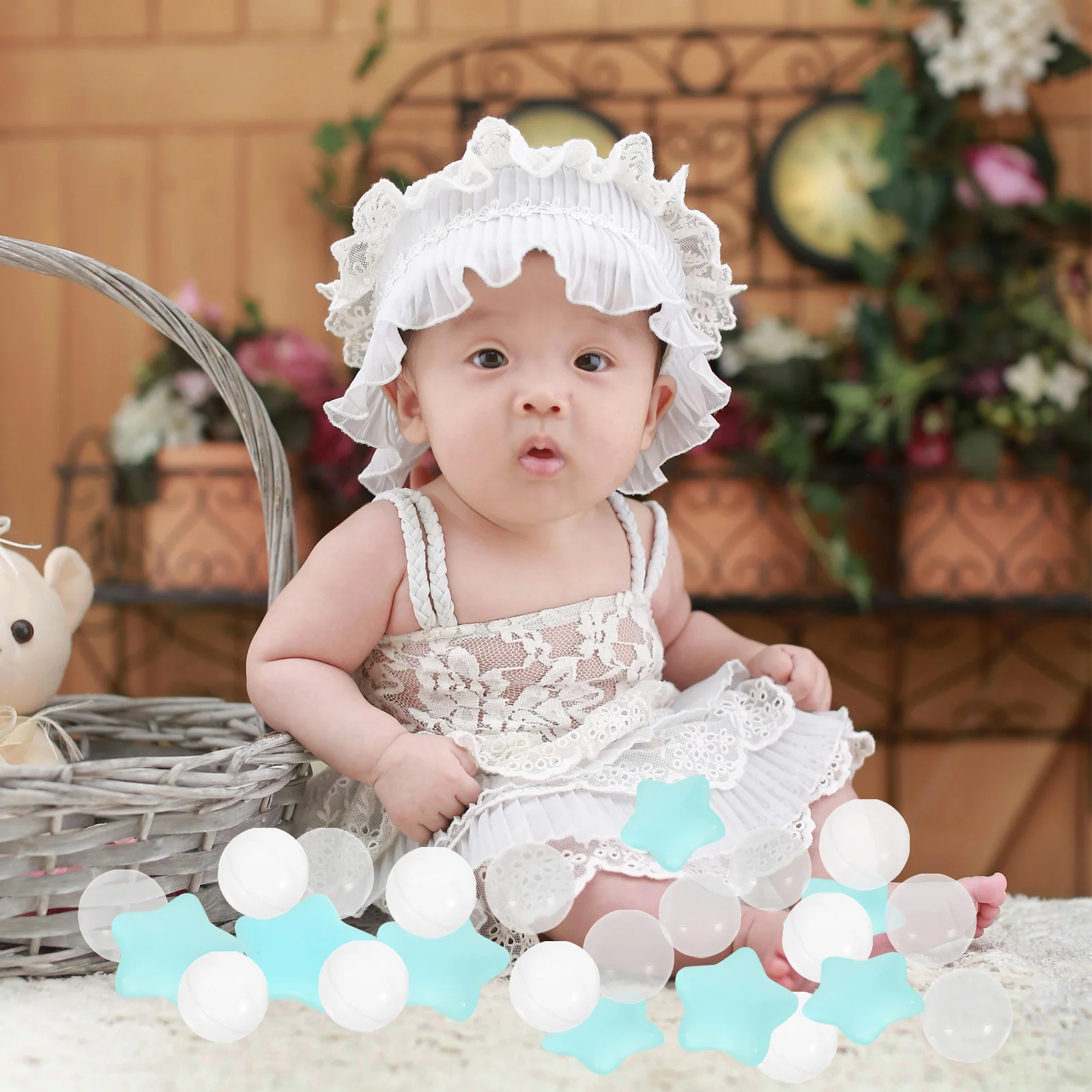 100個入り オーシャンボール プラスチック製 カラフルな丸いボール 水遊び プールパーティー飾り 水遊びおもちゃ 丸いボール