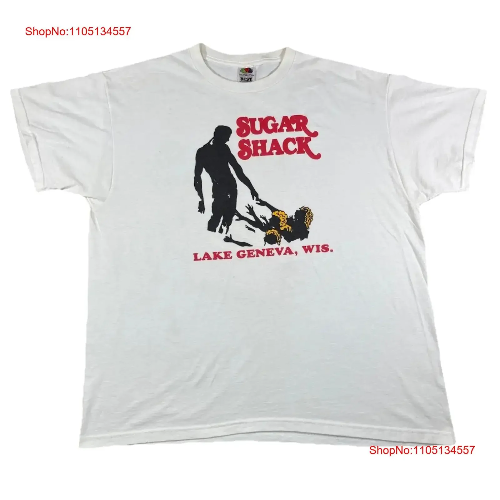 Vintage Sugar Shack Strip Club Lake Geneva Wisconsin T Shirt Adult XL vintage Washed Slightly Comfortable Versatile Stylish