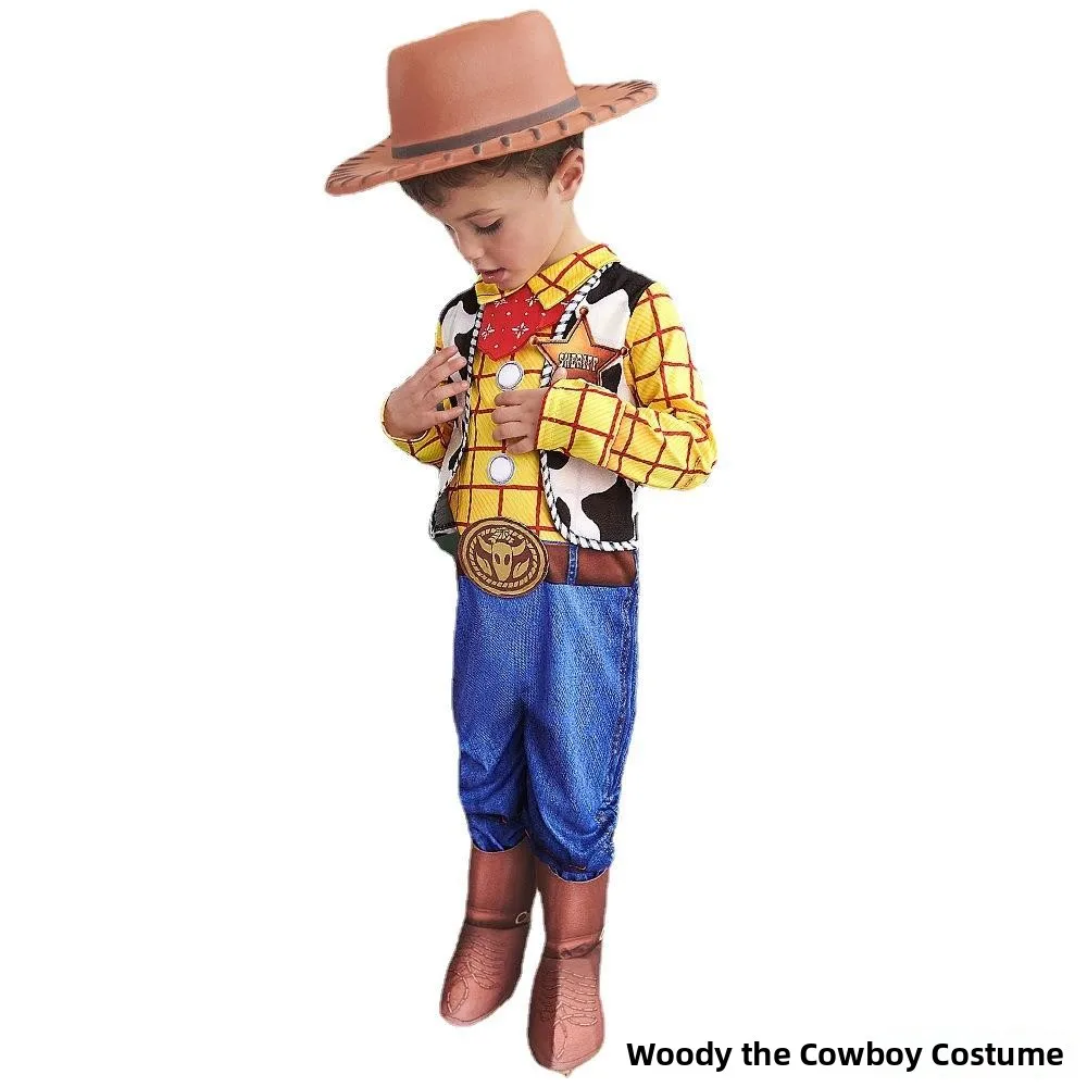 Toy S New Release Kinder Halloween Par Performance Kostüm Western Cowboy Hoss Role-Plang Animation Charakter
