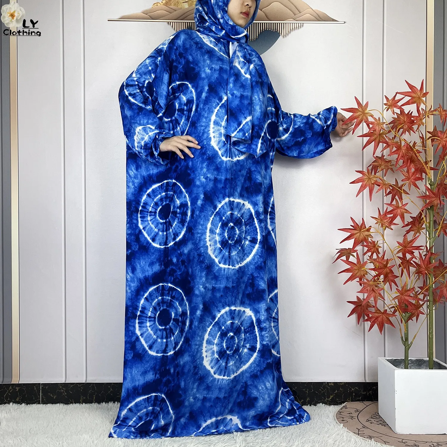 2024 Muslim Sets Lady Abayas Ramadan Prayer Garment Dubai Turkey Middle East Femme Robe Cotton Loose African Abaya Islam Dress