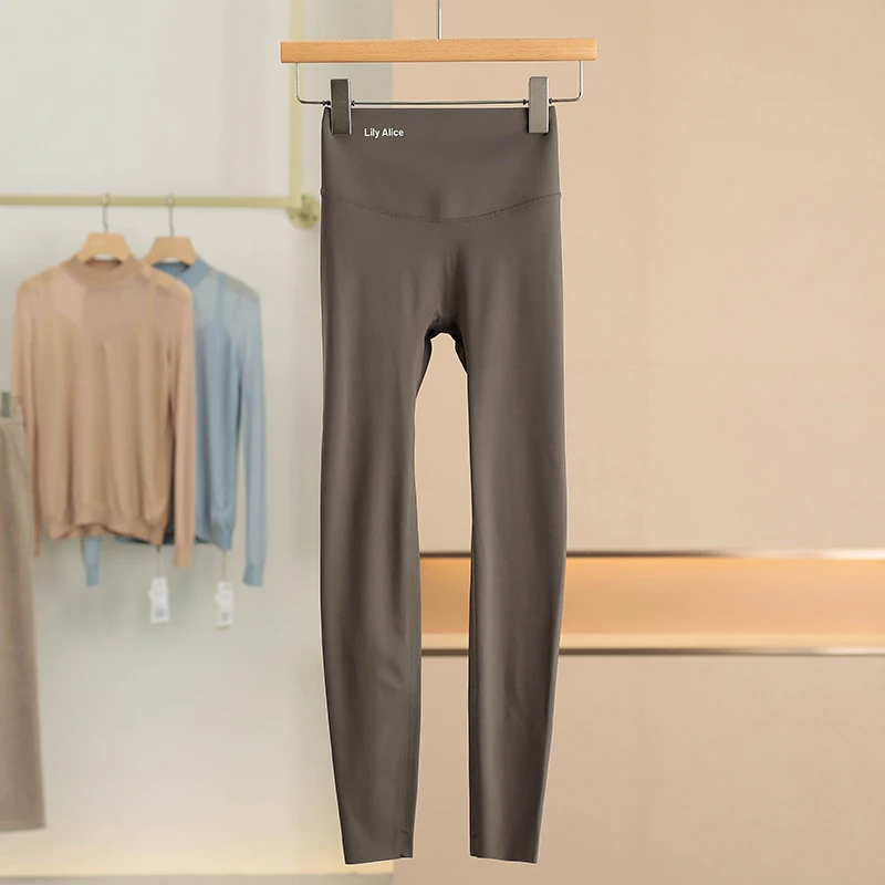 Elastische Yoga-Hose mit hoher Taille für Damen, schmale Passform, Ark Skin Boting, Freizeithose, Bauchkontrolle, hochelastisches Nylongewebe