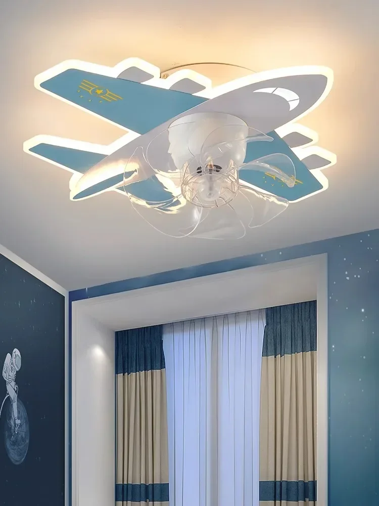 

Новинка 2023, освещение для самолетов, вентилятор для детской комнаты, освещение для спальни мальчиков, потолочные светильники для защиты глаз с героями мультфильмов для комнаты мальчиков