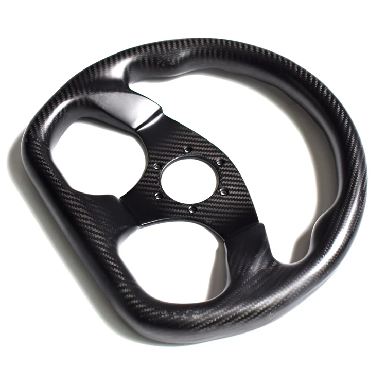 320mm Full Carbon Fiber Steer Wheel D Shape Universal Flat Racing Steering Wheel For    VW