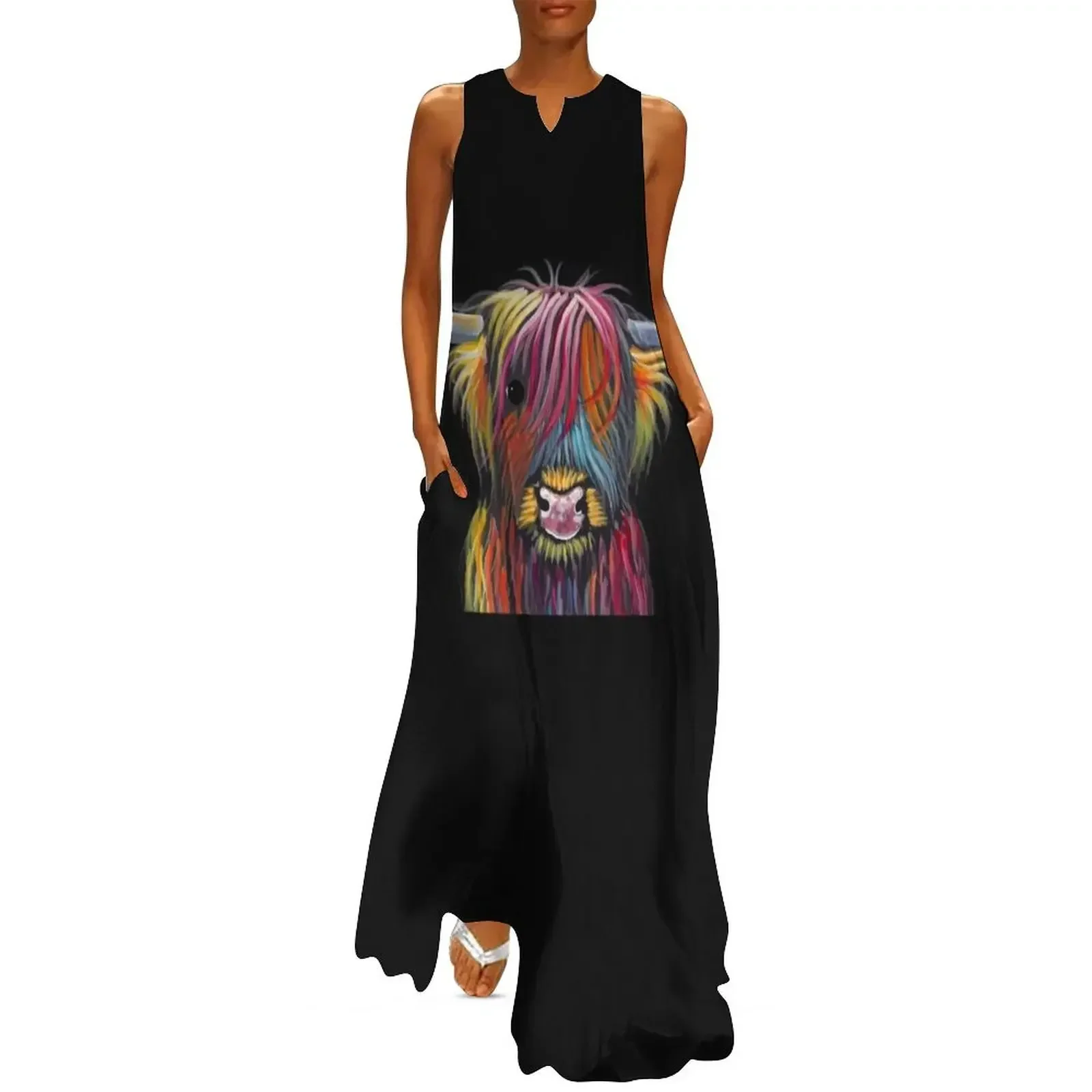 

Scottish Highland Cow ' BRaVe ONe CLoSER ' by Shirley MacArthur Long Dress women's summer dress 2025 Dress