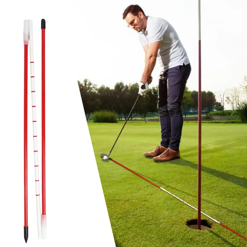 

Foldable Golf Swing Alignment Sticks Golf Swing Posture Corrector Training Stick Golf Aiming Putting Practice Aid Golf Supplies