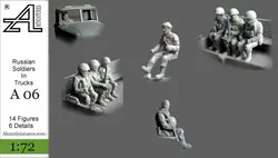 1/72 Schaal Gegoten Hars Figuur Russische Soldaat Scène Layout Model Montage Pakket Gratis Verzending (Ongeverfd)