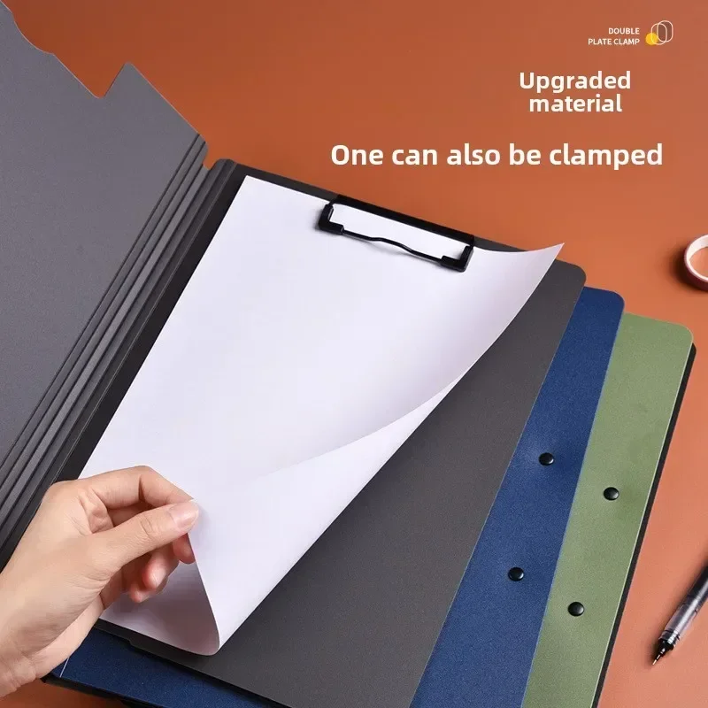 New A4 File Folder Clipboard Writing Pad Memo Clip Board Double Clips Organizer School Office Stationary