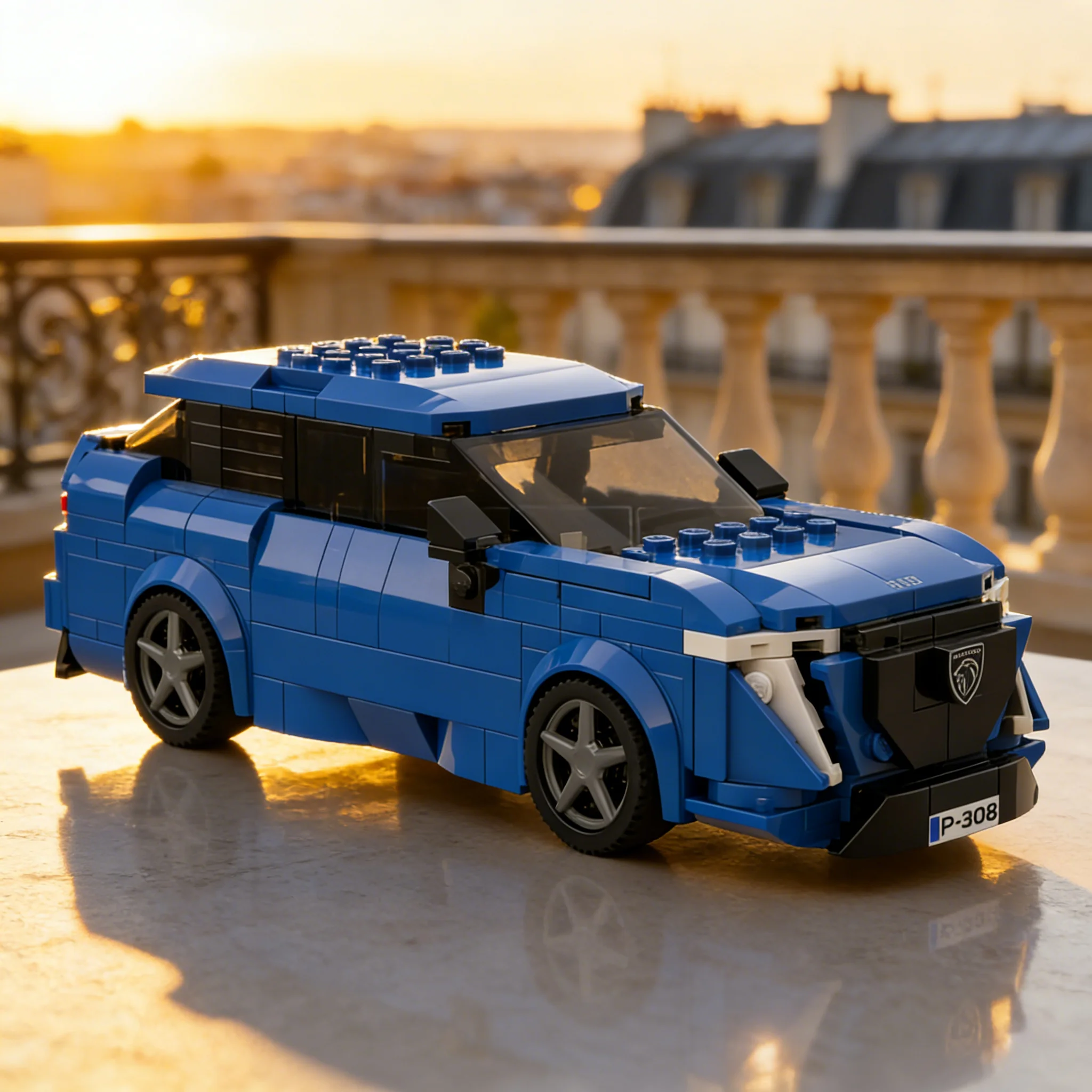 343pcs MOC Peugeot III Station Wagon Model Building Blocks Architecture Toy Christmas Gifts DIY Kids Education Assemble Brick