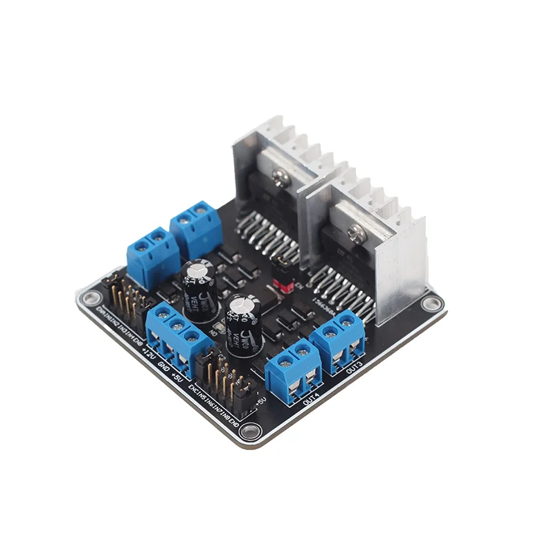 L298N Four-way Motor Drive Module/intelligent Car Can Drive Four DC Motors with Controllable Forward and Reverse Rotation Speed