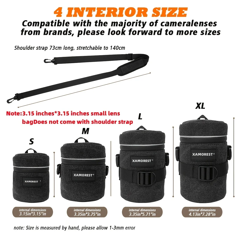 حقيبة عدسة الكاميرا الرقمية ذات العدسة الواحدة من القماش عالي الجودة للحماية الناعمة وحقيبة حمل وحقيبة كتف
