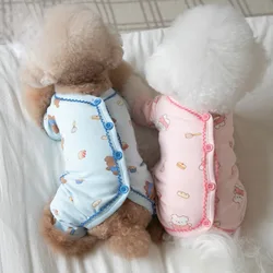 1Autumn and Winter Cotton Four legged Home Wrap Belly Clothes Dog Dog Cat Mother Dog Couple Sleepwear Pet Clothing