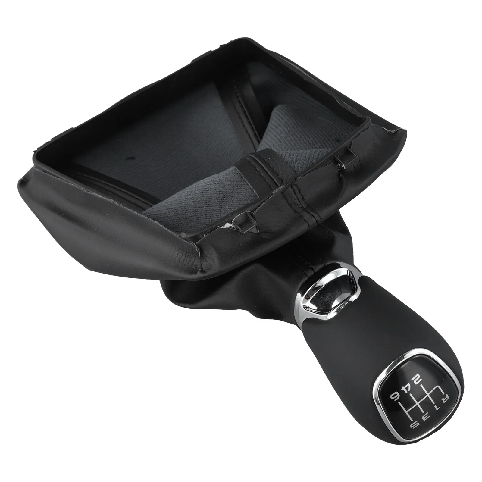 

Car Interior Upgrade Leather Gear Shift Knob Direct Replacement Knob Black Chrome Finish Effortless Gear Changing