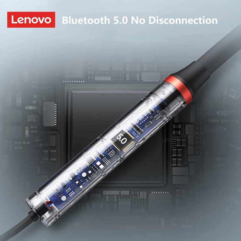 100% Original Lenovo HE05 Pro Bluetooth 5.0หูฟังไร้สายไฮไฟเสียงแม่เหล็กชุดหูฟังกีฬาหูฟัง
