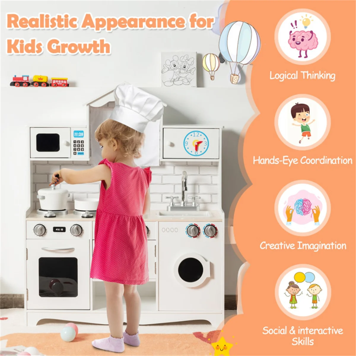 Keuken Keuken Met Wasmachine Speelgoed Houten Kids