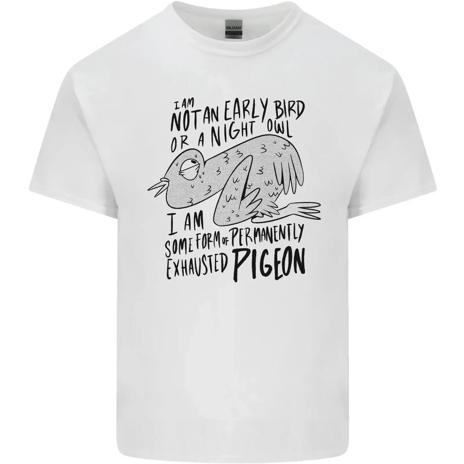 Always Tired Fatigued Exhausted Pigeon lustiges Herren Baumwolle T Shirt Top vintage Washed Unisex fashion Casual graphic