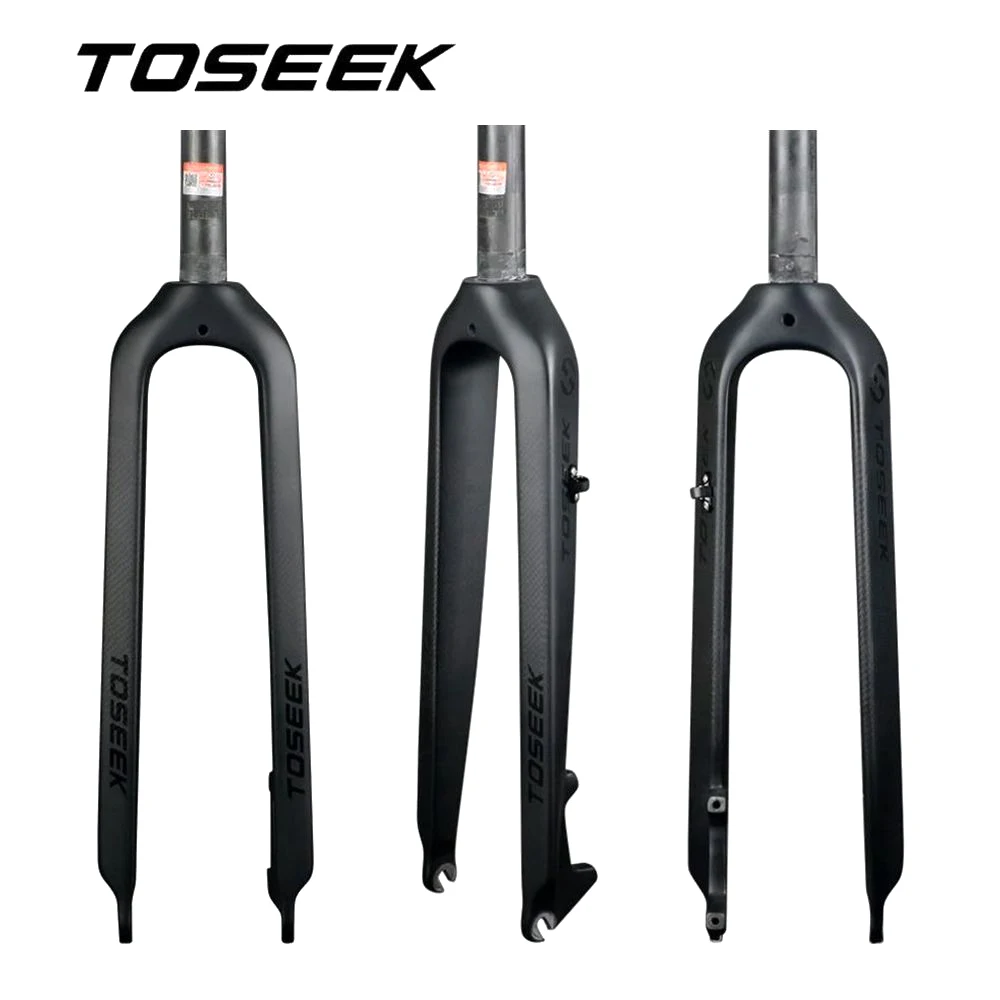 TOSEEK T800 Carbon Fiber Fork MTB Bike Fork Mountain Bicycle Front Fork 26er 27.5er 29er Disc Brake Quick Release 9*100mm