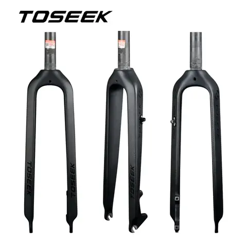 TOSEEK T800 탄소 섬유 포크 MTB 자전거 포크 자전거 마운틴 프론트 포크 26er 27.5er 29er 디스크 브레이크 퀵 릴리스 9*100mm