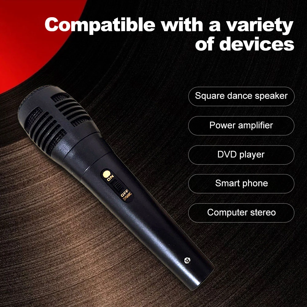 3.5mm 6.5mm Wired Dynamic Microphone Professional Handheld Mic Noise Reduction Microphone For KTV Karaoke Laptop Computer