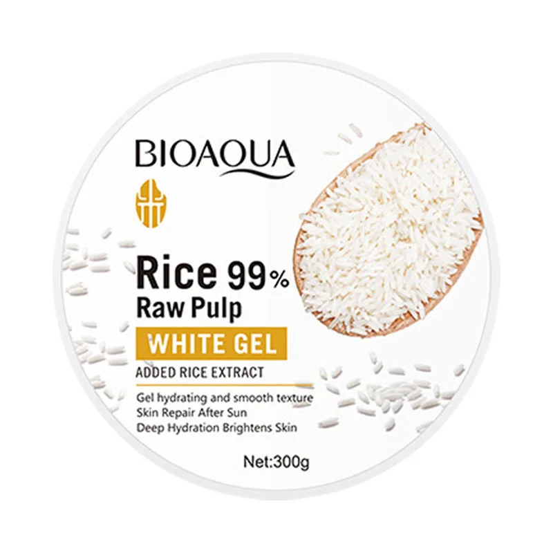 BIOAQUA White Rice Raw Pulp Face Gel Creams Moisturizing Face Cream Hydrating Brightening Facial Gel Skin Care Products