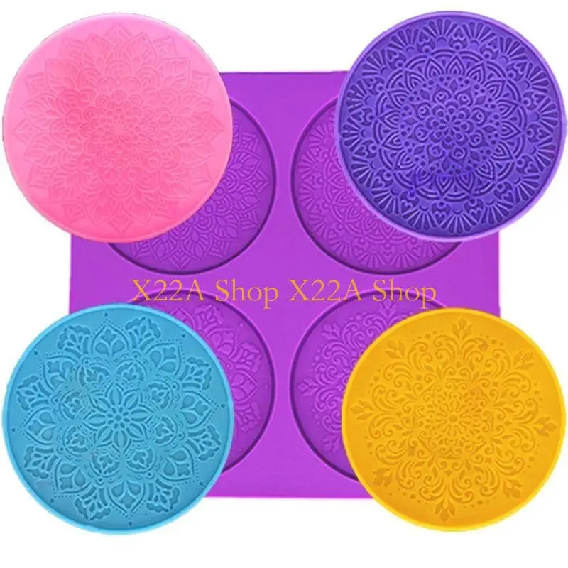 

Unique Silicone Resin Box Mold Mandala Flower Mold Holder Epoxy Resin