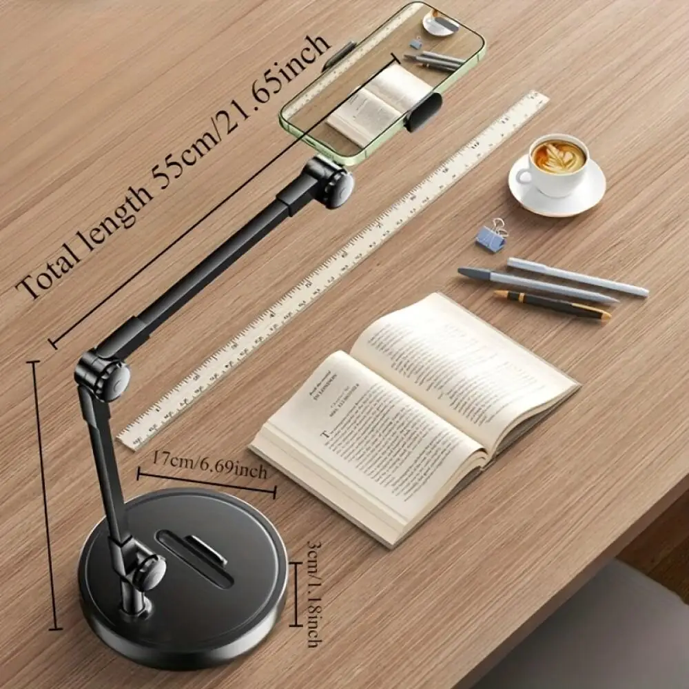 Adjustable Universal Metal Phone Tablet Stand Multi Angle Desktop Holder For Live Streaming Selfie Tripod Video Recording Online