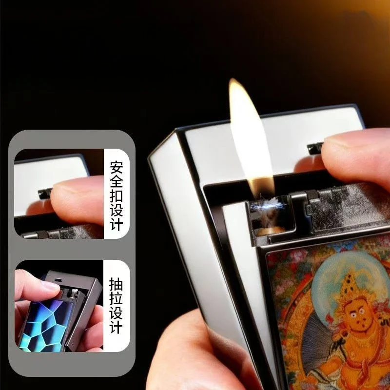2027 New Voice Controlled Kerosine Lighter Zaki Ram Fire Machine Men's High End Creative Intelligent Induction Matchbox Metal