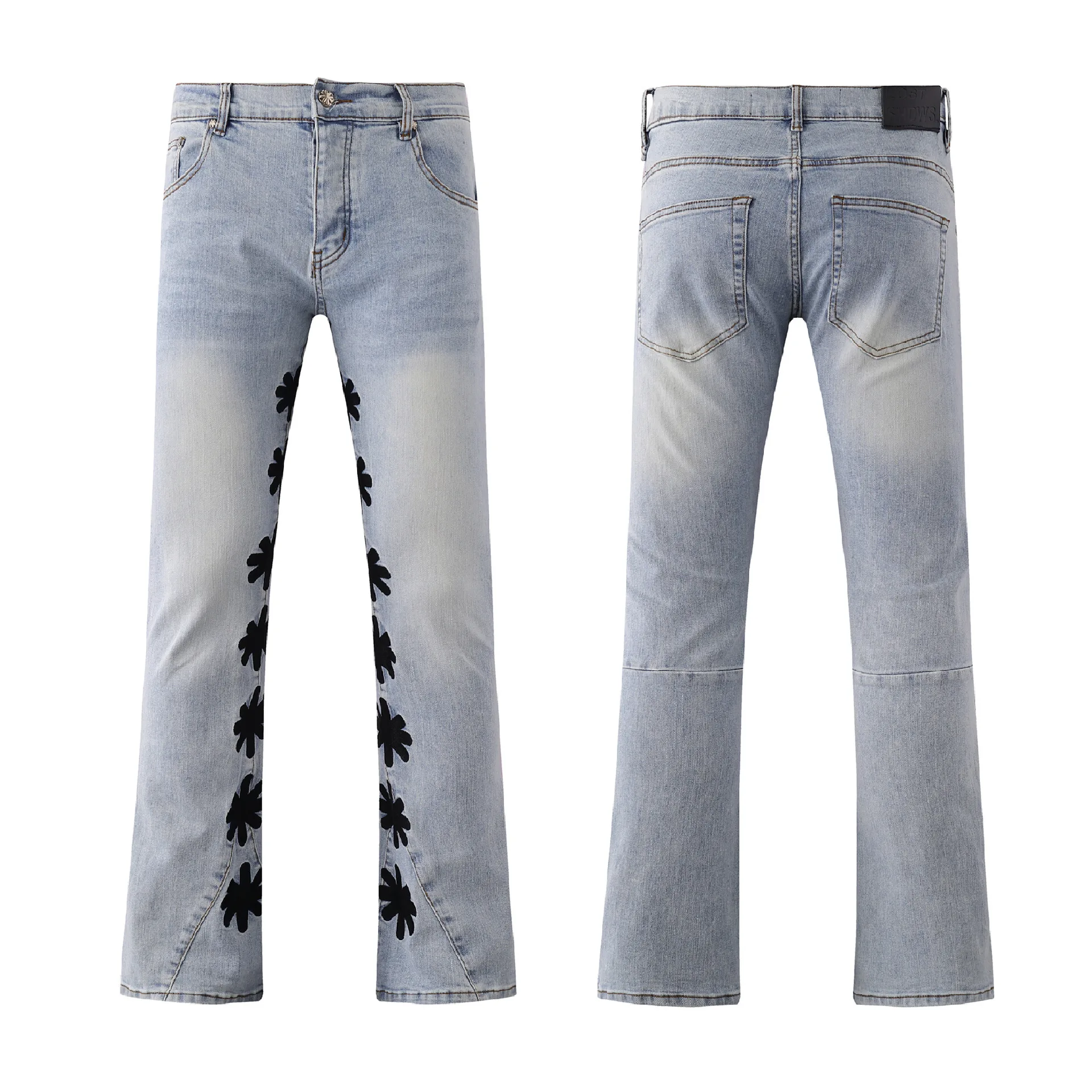 

LOSTSHDWS 2025 New Jeans Heavy-Duty Embroidered High-Street Unisex Casual Fashion Jeans