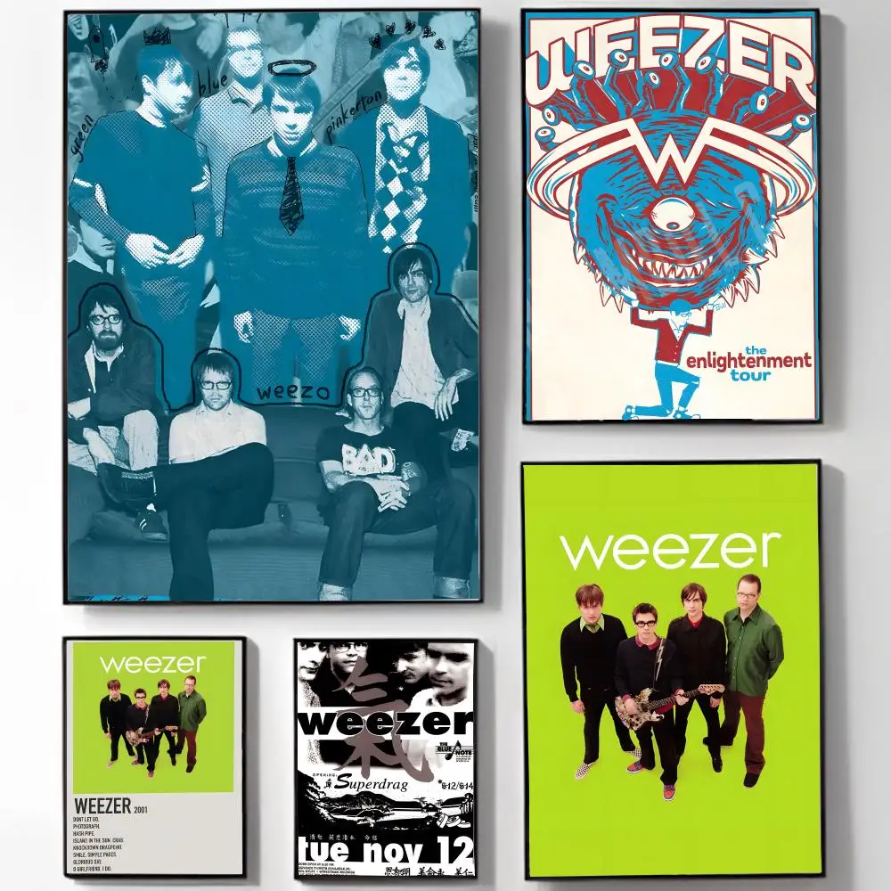 Bnad W-Weezer Poster Poster High-definition Art Sticker Self Adhesive Waterproof Home Decoration