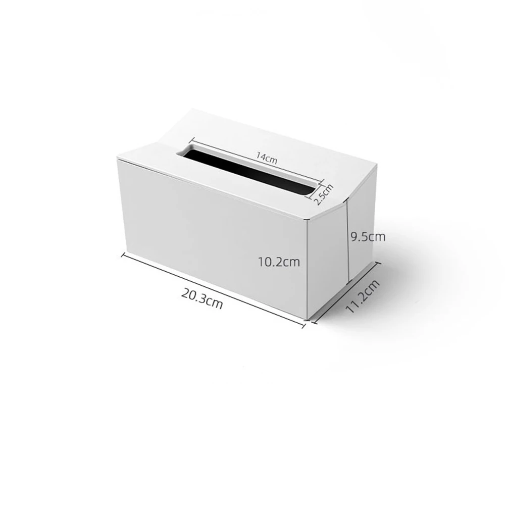 

1pc Wall Mounted Tissue Box Waterproof Plastic Holder Bathroom Easy Install Adhesive Back Tissue Storage Organizer