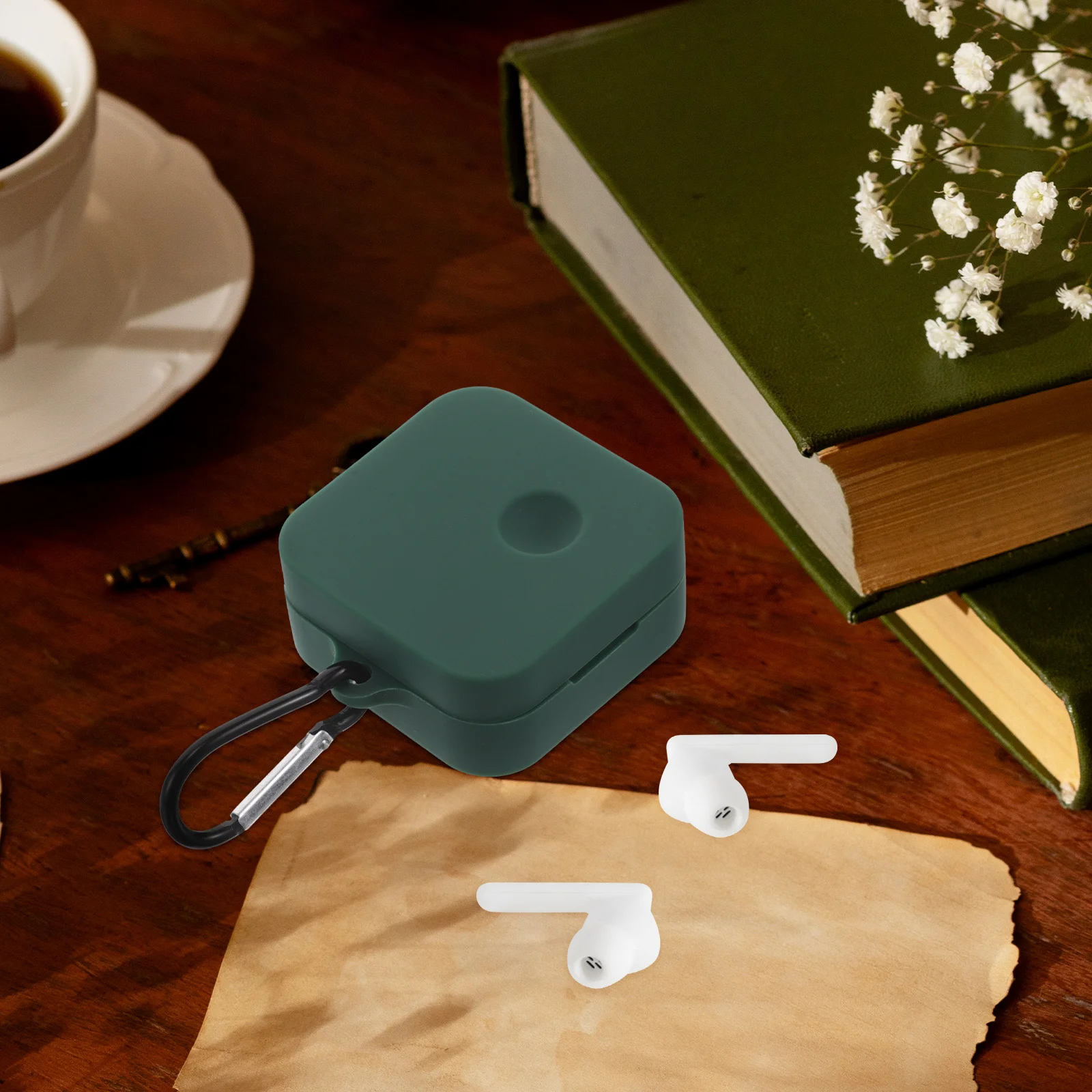 

Silicone Earbud Case Cover Compatible Nothing Ear 2024 Protective Shockproof Dustproof Wireless Earphone Case Carabiner