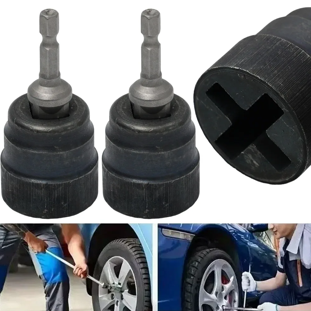 Scissor Jack Adapter Socket Universal Chrome Vanadium Steel Electric Impact Drill Ratchet Wrench Car Jack Lifting Tool Accessory