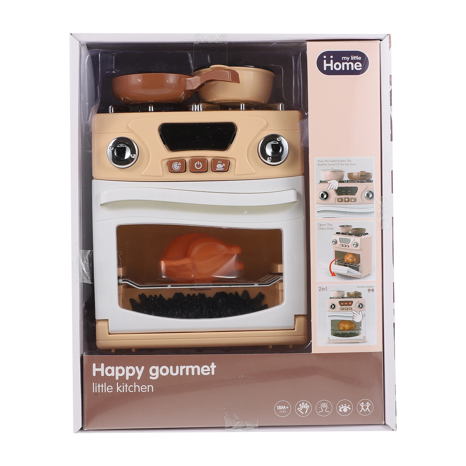 Kreatywna Zabawka Kuchenna: Symulowany Piekarnik, Ozdoby, Zabawa w Udawanie, Edukacja dla Dzieci, Plastikowy Interaktywny Domek Kuchenny, Śmieszny Mini Piekarnik