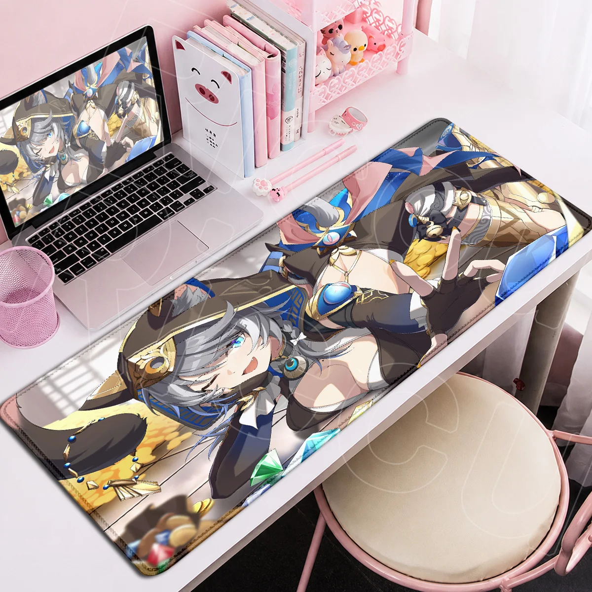 Anime Cat Ear Table Decoration Mousepad Hot E-sport Gaming Carpet Honkai Star Rail Cute Girl Cipher Mouse Mat Office Cabinet Rug