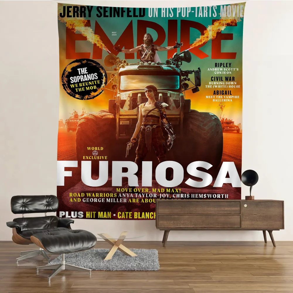 

F-Furiosa A-A Mad M-Max Saga Printed Large Wall Tapestry Hanging Tarot Hippie Wall Rugs Dorm Art Home Decor