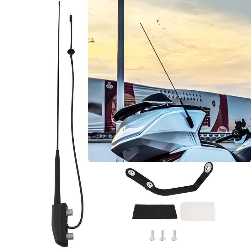 Motorcycle Accessories Black Channel Radio Antenna Base For Honda Goldwing Gold Wing 1800 GL1800 2018-2026