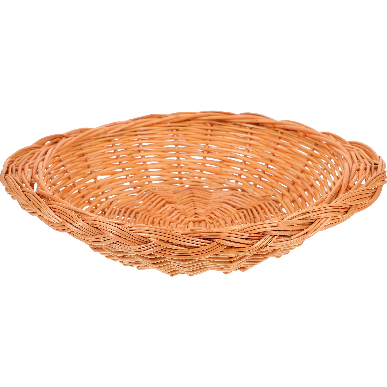 위커 짜임 바구니 천연 수제 빵 과일 보관 트레이 주방 서빙 바구니 가정용 레스토랑 피크닉 장식용