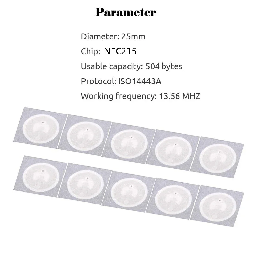 5YOA 100pcs NFC Tag NFC215 Label 215 Tags Badges Lable Sticker 13.56mHz for huawei share ios13 personal automation shortcuts
