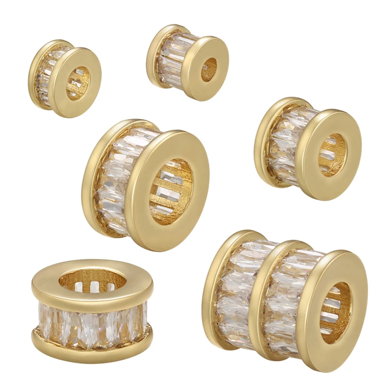 2,5/4/4,5/8,5mm Klassische Perlen für Armbänder Kubische Zirkonia-Perlen für Schmuckherstellung Zylindrische Perlen Zubehör:VZ327