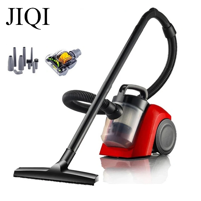 JIQI Rod Drag Vacuum Cleaner Handheld Electric Suction Sweeper Machine Carpet Dust Collector Mite Catcher Aspirator Brush Duster