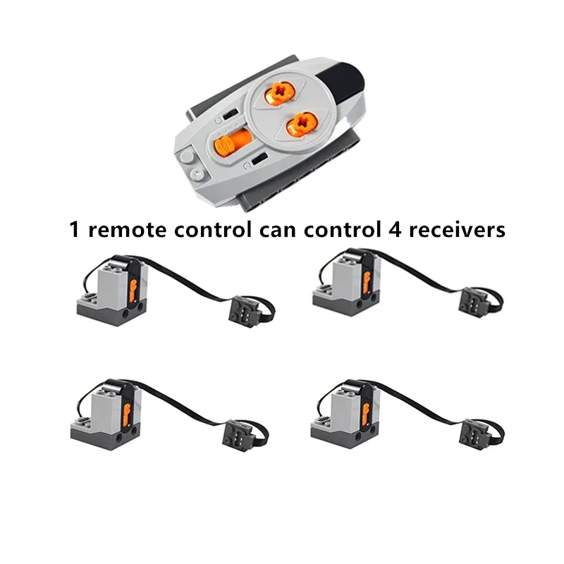 أداة تدريب مؤازرة بوظائف الطاقة بمحرك PF عالي التقنية MOC ، سرعة تبديل المحرك ، جهاز التحكم عن بعد ، أجزاء كتلة جهاز الاستقبال