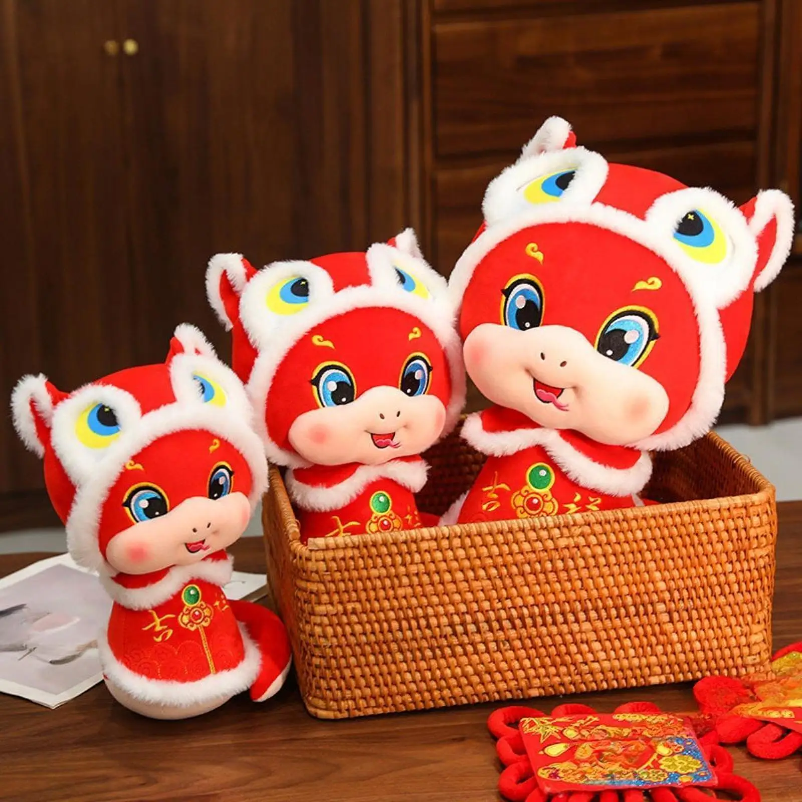 

Китайский Новый год Змея Плюшевая игрушка Змея Кукла Игрушка Подарок Лунный Новый год Декоративная