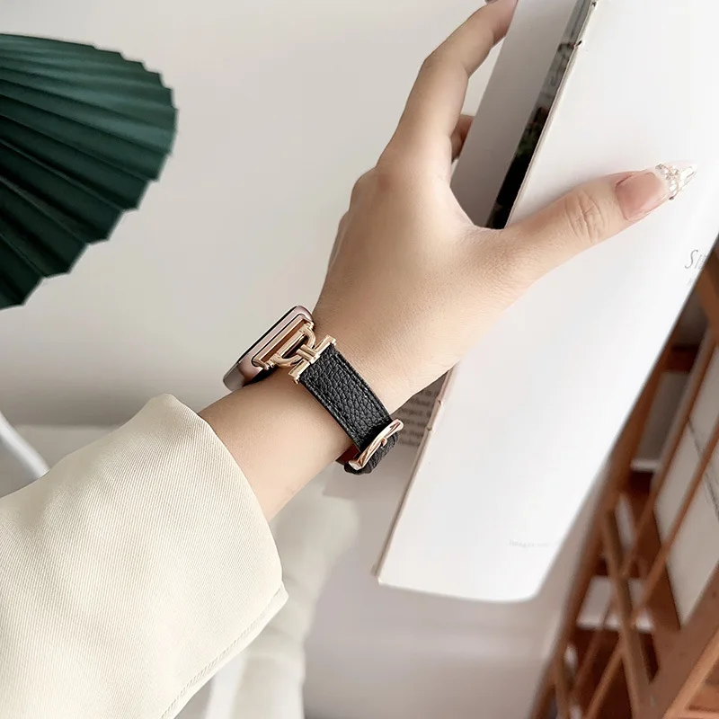 For Samsung Galaxy Fit 3 Metal+Leather Strap for Samsung fit 3 Smart Watch Accessories Wristband for Galaxy Fit 3 Bracelet Belt
