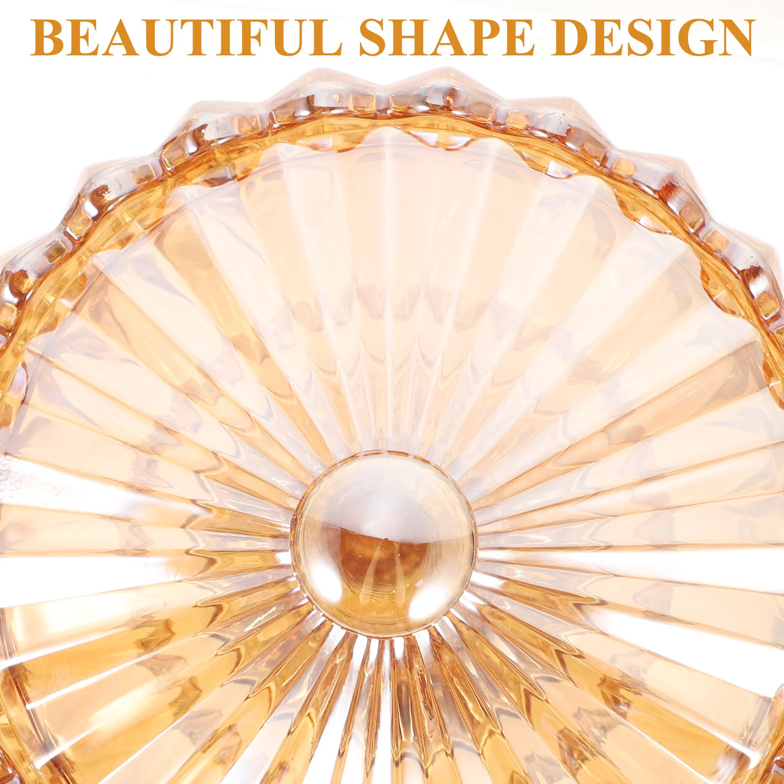 

Large Mouth Glass Jewelry Jar Amber Colored Sealed Storage Container for Rings Necklaces Candies Snacks Household Decorative