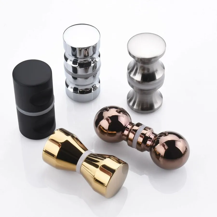 Türgriff aus Aluminiumlegierung, 1,1 Zoll Durchmesser, einzelner Glastürknauf, Badezimmer-Duschschrankgriff mit Schraube, Heim-Hardware