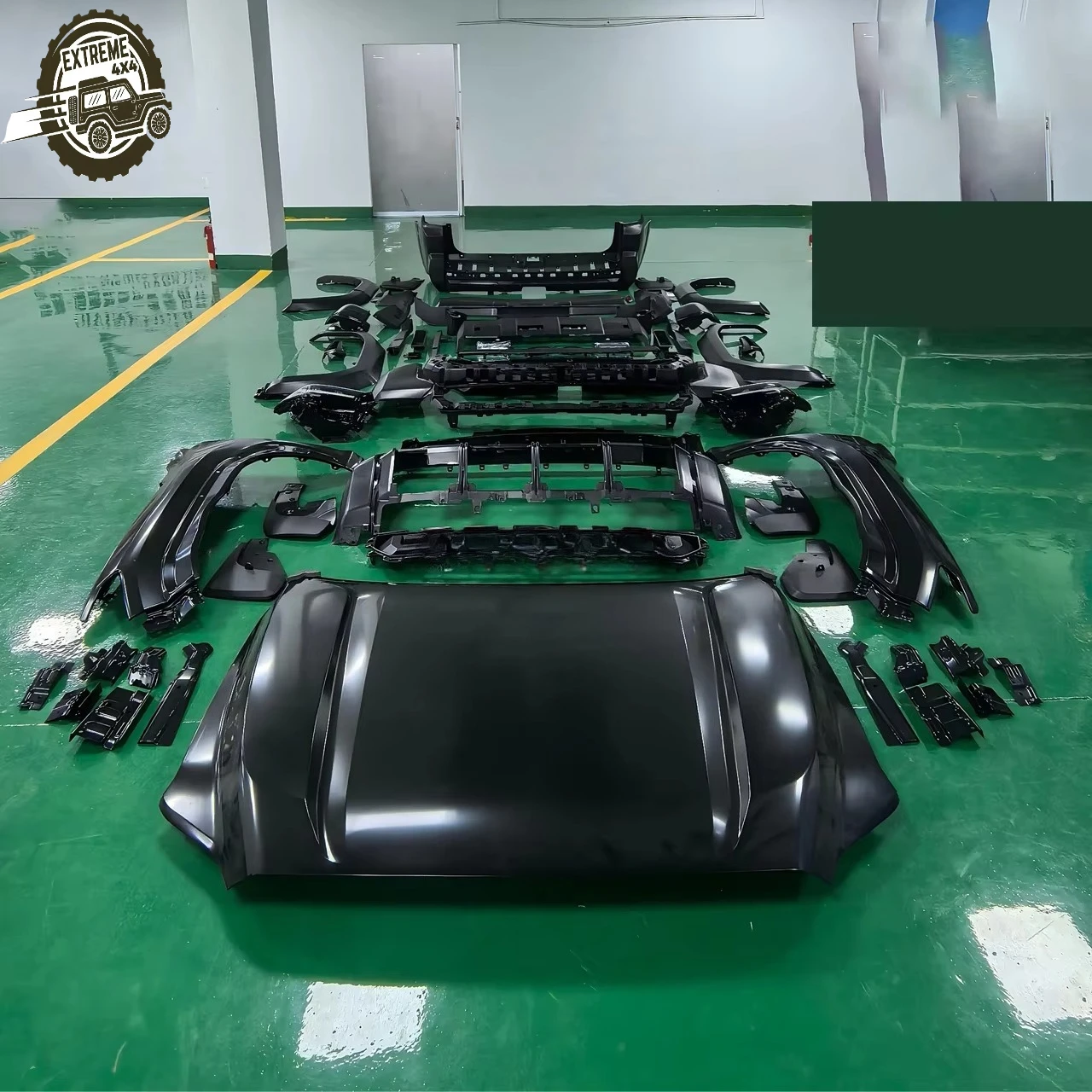 

Full Body Kit for 4Runner 2010-2024 Upgrade to 2025 TRD-Style Front & Rear Bumper with Fender Flares High-Spec LED Lights