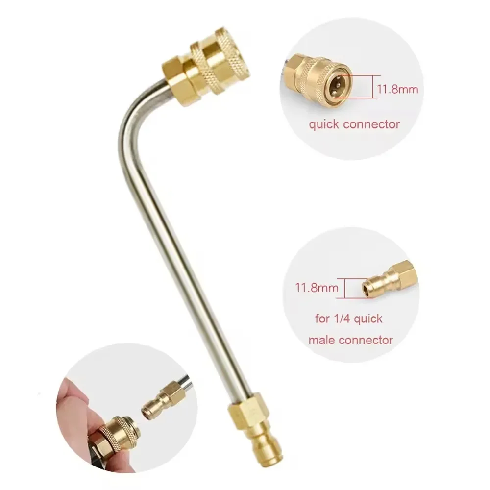 Wholesale of high-pressure car wash water gun elbows by manufacturers, 1/4 quick connect right angle, 90 degree extension rod, c