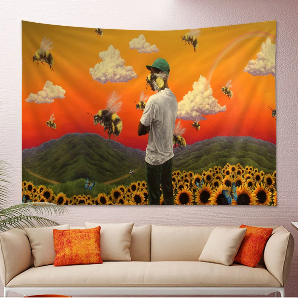 Rapper T-Tyler The C-Creator Colorful Tapestry Wall Hanging Home Decoration hippie bohemian decoration divination Wall Art Decor