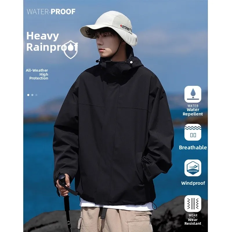 

Мужская функциональная рабочая куртка Bla Samurai Sangyan для активного отдыха весна-осень, молодежная, модная, свободного кроя, ветрозащитная