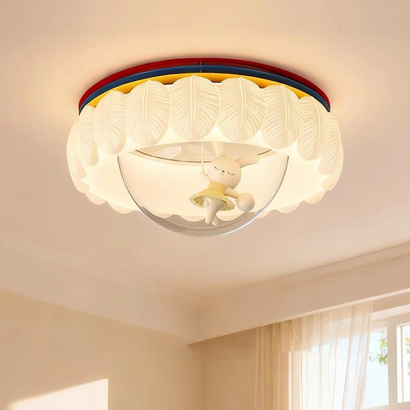 Children's Room Ceiling Lights Memphis Style Feather Cloud Lamp LED Warm Princess Room Baby Room Girl Boy Bedroom Ceiling Lamps